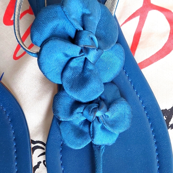 NWOT Prada silk and leather sandals, blue 6.5 M - Picture 3 of 10